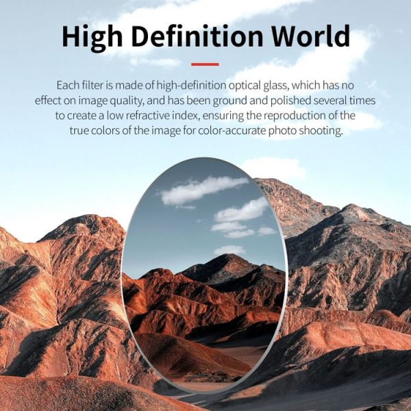 DJI Mini 4K / Mini 2 SE / Mini 2 STARTRC 4 in 1 ND8 ND16 ND32 ND64 Lens Filter - Image 3