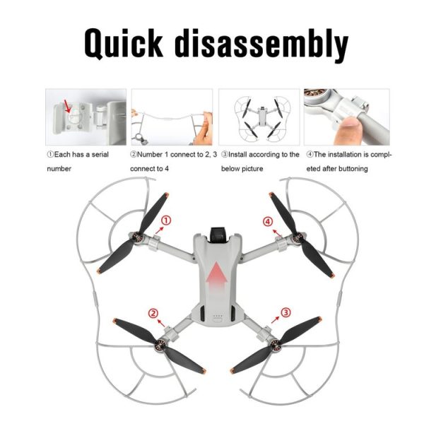 DJI Mini 4 Pro STARTRC Drone Propeller Protective Guard Anti-collision Ring (Grey) - Image 6