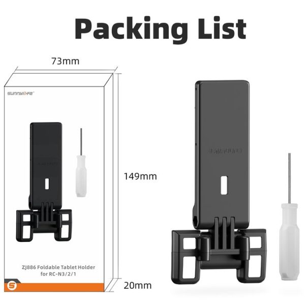 Sunnylife Remote Controller Tablet Holder Stand For DJI RC-N3 / RC-N2 / RC-N1 (Grey) - Image 7