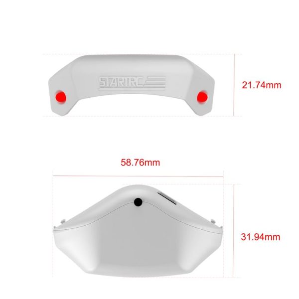 STARTRC 1108665 Rechargeable Body Arm Signal Flashing Warning Light Eye Light Indicator for DJI Mavic Mini 2 (Grey) - Image 4