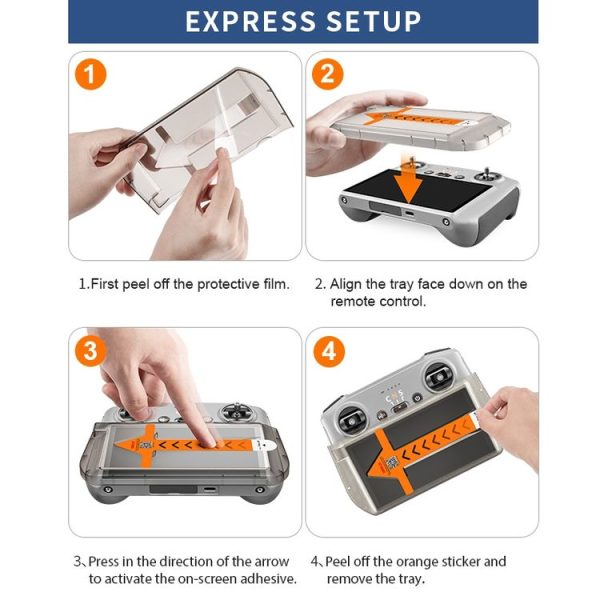 DJI RC / RC2 STARTRC Easy Install 2pcs Tempered Glass Film (Transparent) - Image 6