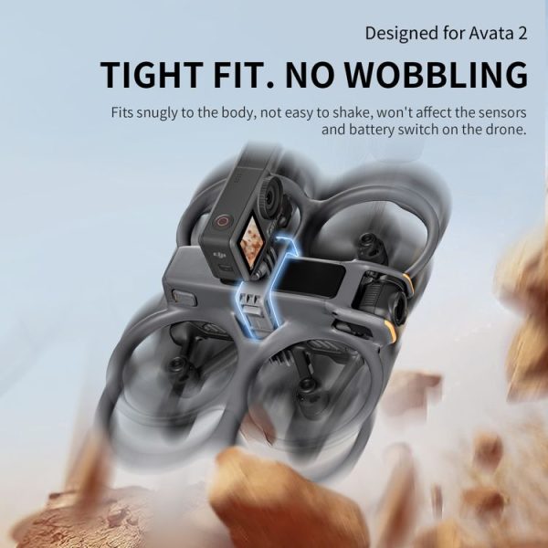 DJI Avata 2 STARTRC Action Camera Holder Mount Drone Expansion Bracket (Black) - Image 3