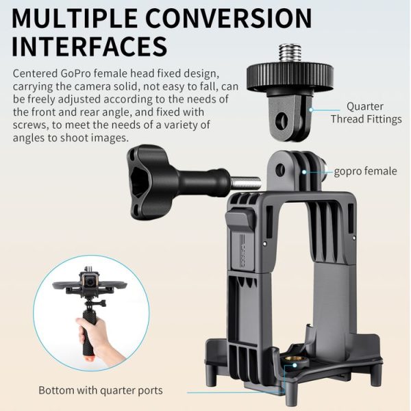 DJI Avata 2 STARTRC Action Camera Holder Mount Drone Expansion Bracket (Black) - Image 6