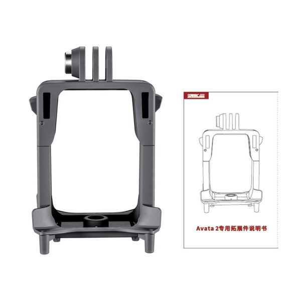 DJI Avata 2 STARTRC Action Camera Holder Mount Drone Expansion Bracket (Black) - Image 8