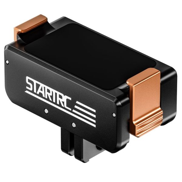DJI Osmo Action 5 Pro / 4 / 3 STARTRC Metal Quick Adapter Magnetic Foldable Extension Bracket (Black+Orange) - Image 2