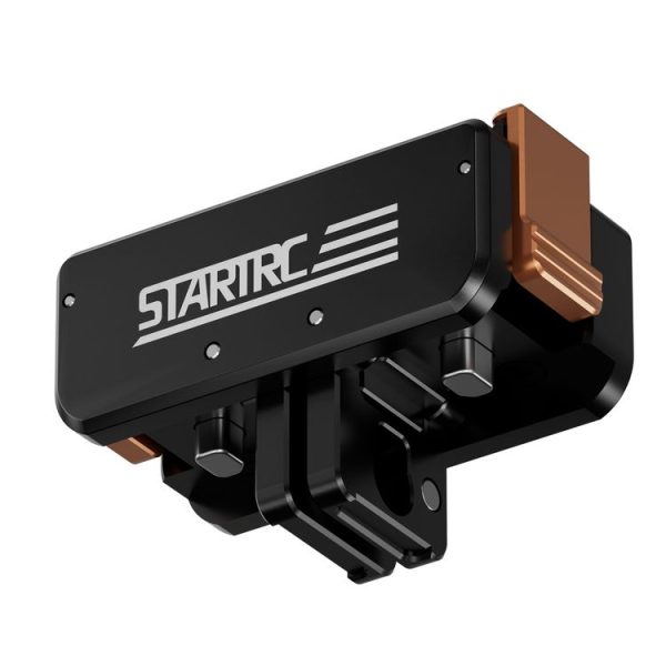 DJI Osmo Action 5 Pro / 4 / 3 STARTRC Metal Quick Adapter Magnetic Foldable Extension Bracket (Black+Orange) - Image 3