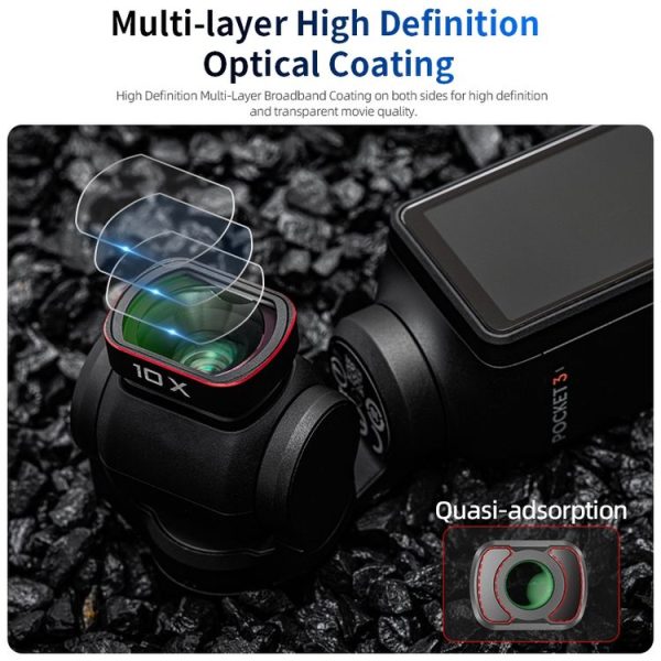DJI OSMO Pocket 3 STARTRC 10X Macro Lens Filter (Black) - Image 4