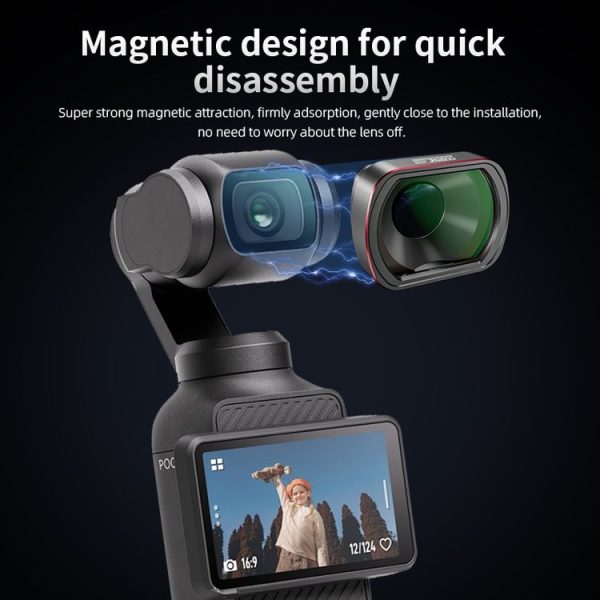 DJI OSMO Pocket 3 STARTRC 10X Macro Lens Filter (Black) - Image 6