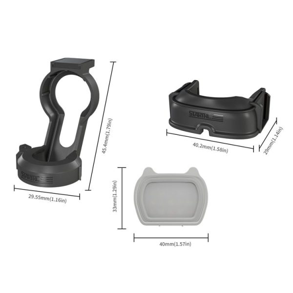 DJI Pocket 3 STARTRC Cat-ears Magnetic Fill Light with Holder Clip Kit (Grey) - Image 8