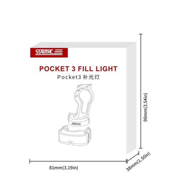 DJI Pocket 3 STARTRC Cat-ears Magnetic Fill Light with Holder Clip Kit (Grey) - Image 9