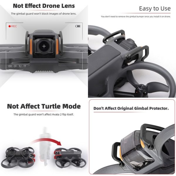 DJI Avata 2 Sunnylife Gimbal Aluminum Anti-collision Bumper (Black) - Image 6