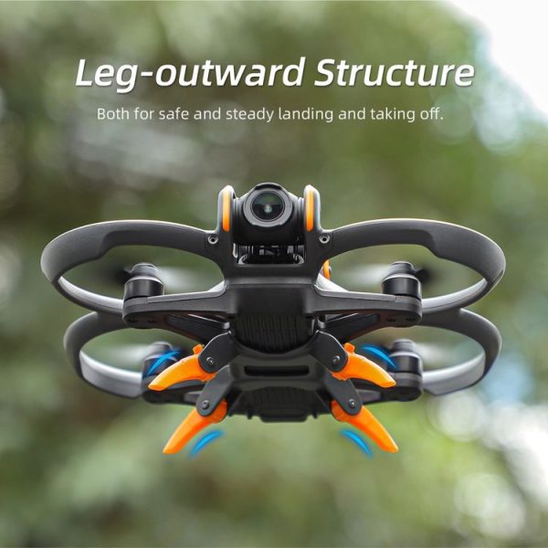 DJI AVATA 2 Sunnylife LG797 Landing Gear Extensions Heightened Spider Gears Support Leg (Orange) - Image 5