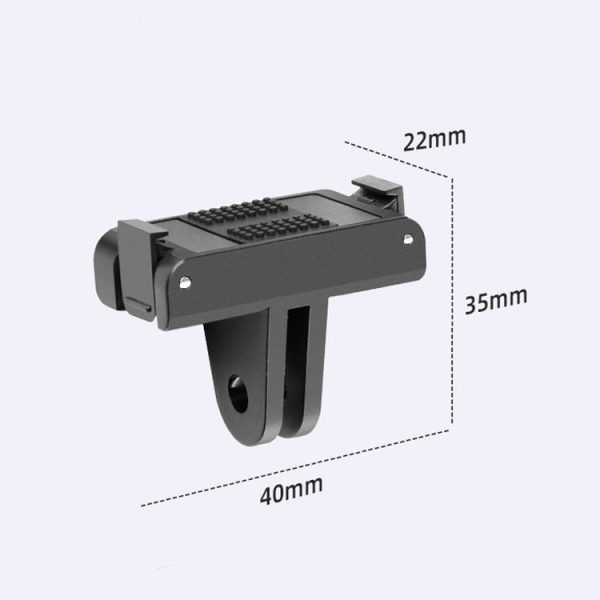 DJI Osmo Action 5 Pro / 4 / 3 Magnetic Quick Release Base Mount Adapter (Black) - Image 2