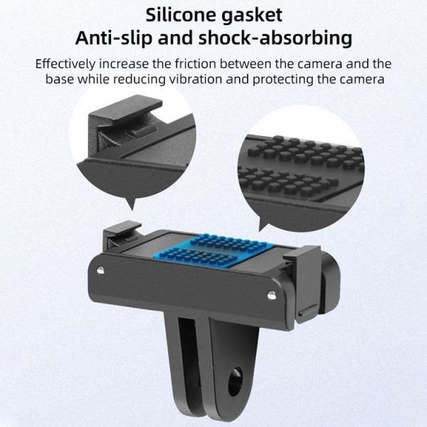DJI Osmo Action 5 Pro / 4 / 3 Magnetic Quick Release Base Mount Adapter (Black) - Image 6
