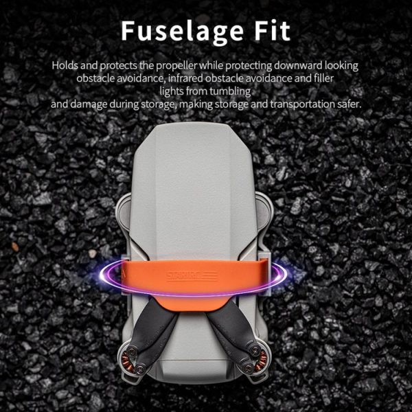STARTRC Propellers Holder Guard Prop Blade Stabilizer for DJI Mini 4K / Mini 2 SE / Mini (Gray-orange) - Image 3