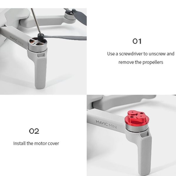 STARTRC 4 PCS Motor Protective Cover Motors Cap Protector with Blade Screw Set for DJI Mavic Mini - Image 10