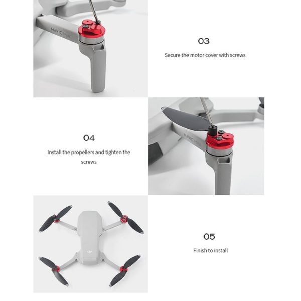 STARTRC 4 PCS Motor Protective Cover Motors Cap Protector with Blade Screw Set for DJI Mavic Mini - Image 11