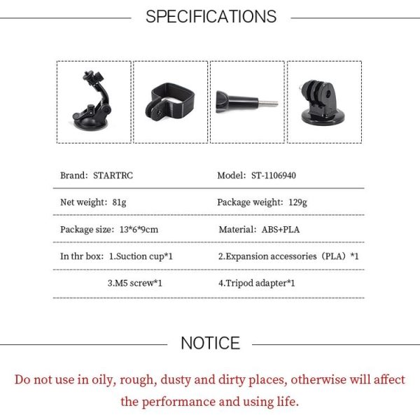STARTRC Pocket PTZ Camera Glass Suction Car Sucker Mount for Xiaomi FIMI PALM - Image 9