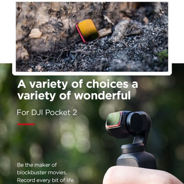 CYNOVA C-PT-010 ND / PL8+ND / PL16+ND / PL32+ND / PL64 Lens Filter Set for DJI OSMO Pocket 2 - Image 4