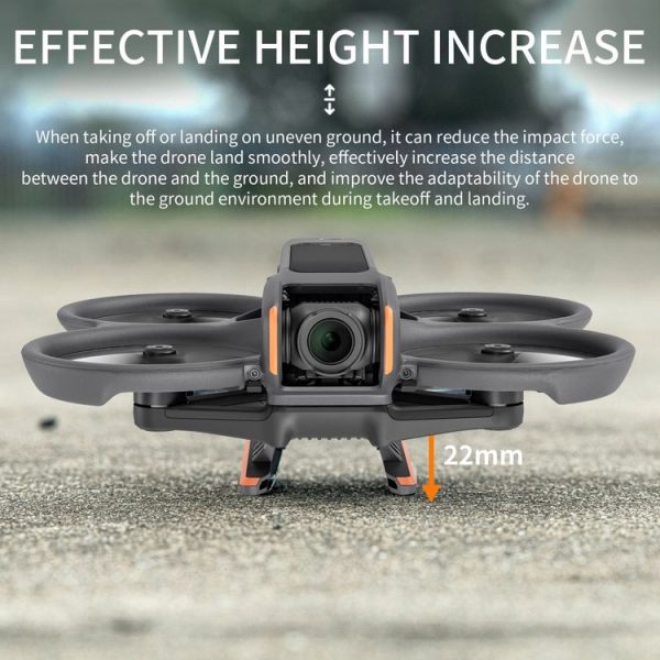 DJI Avata 2 STARTRC Quick Release Folding Landing Gear Training Rack (Orange) - Image 4