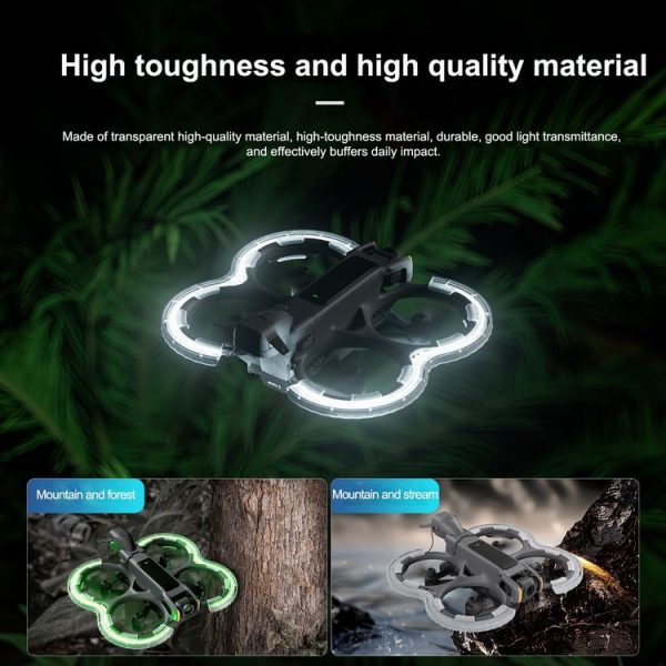 DJI Avata 2 STARTRC Drone LED Propeller Protective Guard Anti-collision Ring (Transparent) - Image 5