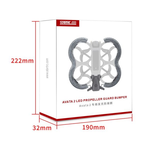 DJI Avata 2 STARTRC Drone LED Propeller Protective Guard Anti-collision Ring (Transparent) - Image 9