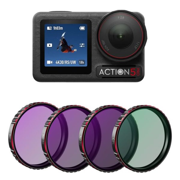 DJI Osmo Action 5 Pro STARTRC 4 in 1 CPL ND8 ND16 ND32 Camera Lens Filter
