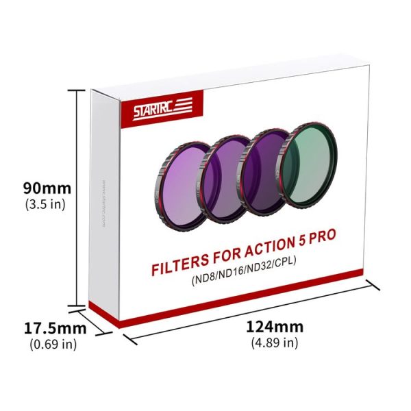 DJI Osmo Action 5 Pro STARTRC 4 in 1 CPL ND8 ND16 ND32 Camera Lens Filter - Image 9