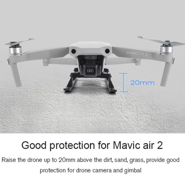 STARTRC For DJI Mavic Air 2 Portable Anti-fall Anti-dirt Heightened Landing Gear Training Rack (Black) - Image 4