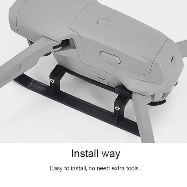 STARTRC For DJI Mavic Air 2 Portable Anti-fall Anti-dirt Heightened Landing Gear Training Rack (Black) - Image 6