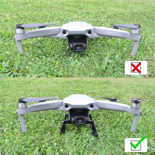 STARTRC For DJI Mavic Air 2 Portable Anti-fall Anti-dirt Heightened Landing Gear Training Rack (Black) - Image 9