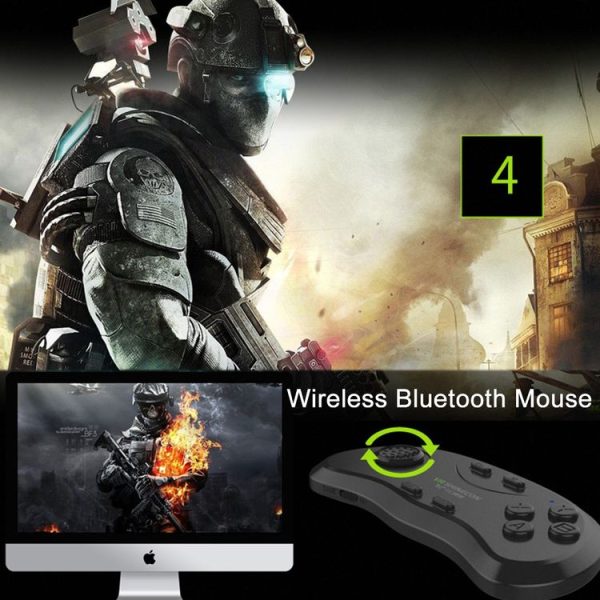 VR Shinecon 3D Movie Games Virtual Reality Glasses Bluetooth Remote Controller Gamepad (Black) - Image 13