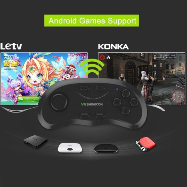 VR Shinecon 3D Movie Games Virtual Reality Glasses Bluetooth Remote Controller Gamepad (Black) - Image 14
