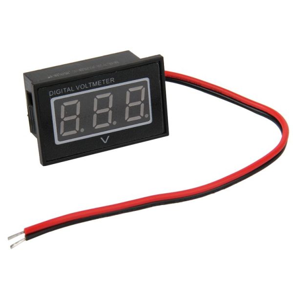 V40D 2 Wires Red Light Display Mini Waterproof IPX4 Digital Voltage Meter, Measure Voltage: DC 15-120V - Image 2