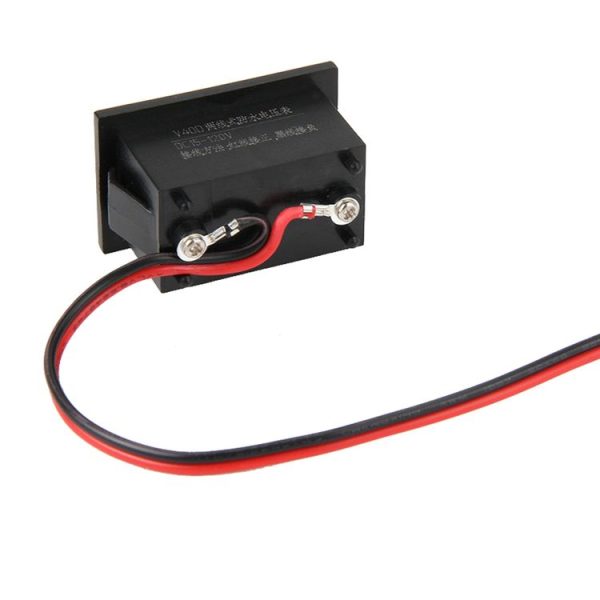 V40D 2 Wires Red Light Display Mini Waterproof IPX4 Digital Voltage Meter, Measure Voltage: DC 15-120V - Image 3
