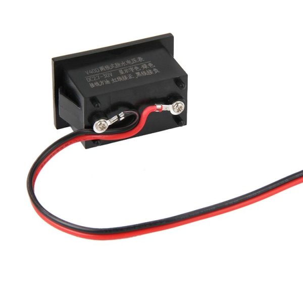 V40D 2 Wires Green Light Display Mini Waterproof IPX4 Digital Voltage Meter, Measure Voltage: DC 2.5-30V - Image 3