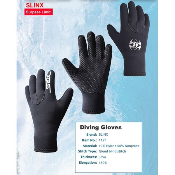 SLINX 1127 3mm Neoprene Non-slip Wear-resistant Warm Diving Gloves, Size: S - Image 6