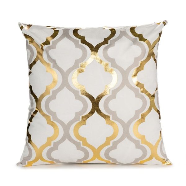 Gold Stamping Pillow Case Sofa Cushion Pillow Holder Home Decorations, No Pillow Core, Size: 45x45cm (GOLD001-19)