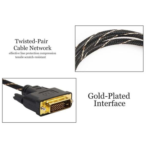 DVI 24 + 1 Pin Male to DVI 24 + 1 Pin Male Grid Adapter Cable (3m) - Image 3