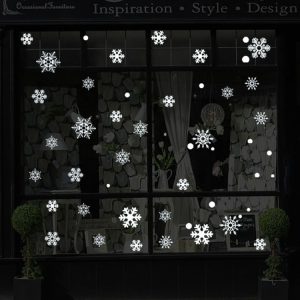 Creative Window Glass Door Removable Christmas Festival Wall Sticker Decoration (Snowflake)