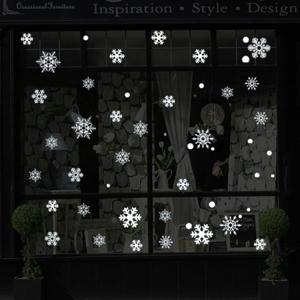 Creative Window Glass Door Removable Christmas Festival Wall Sticker Decoration (Snowflake) - Image 3