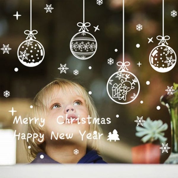 Creative Window Glass Door Removable Christmas Festival Wall Sticker Decoration (Snowflake) - Image 4