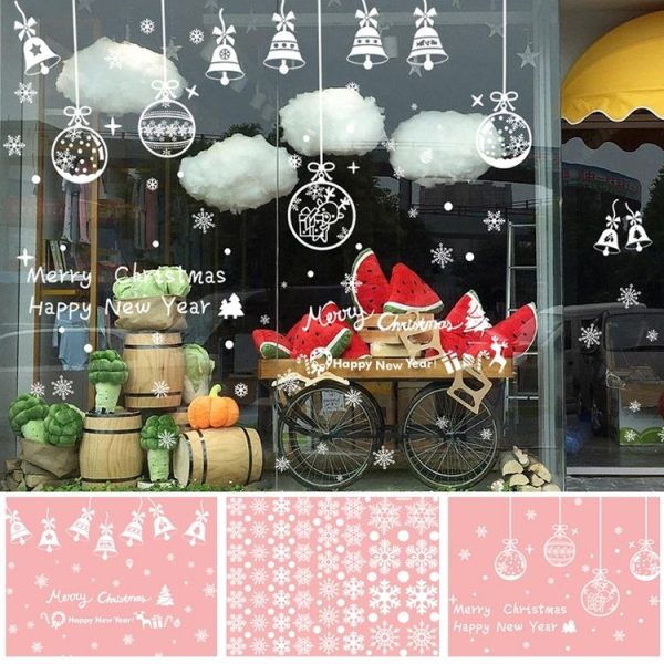 Creative Window Glass Door Removable Christmas Festival Wall Sticker Decoration (Snowflake) - Image 5