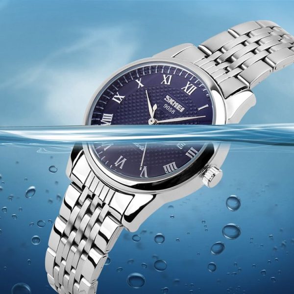 SKMEI 9058 Multifunctional Outdoor Fashion Waterproof Steel Strip Quartz Wrist Watch (Women Style Black) - Image 11