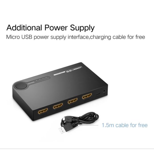 UGREEN 40234 4K x 2K 3 x 1 Ports (3 Ports Input x 1 Port Output) HDMI Switch with Remote Control, Support 3D - Image 12