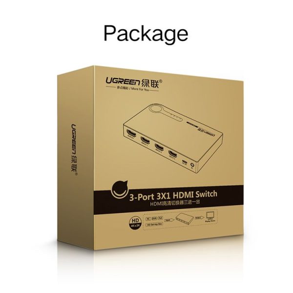 UGREEN 40234 4K x 2K 3 x 1 Ports (3 Ports Input x 1 Port Output) HDMI Switch with Remote Control, Support 3D - Image 15