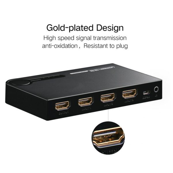 UGREEN 40234 4K x 2K 3 x 1 Ports (3 Ports Input x 1 Port Output) HDMI Switch with Remote Control, Support 3D - Image 3