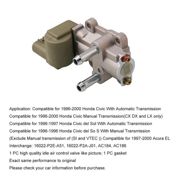 Car Modification IAC Idle Air Control Valve 16022-P2E-A51 for Honda Civic 1996-2000 - Image 5