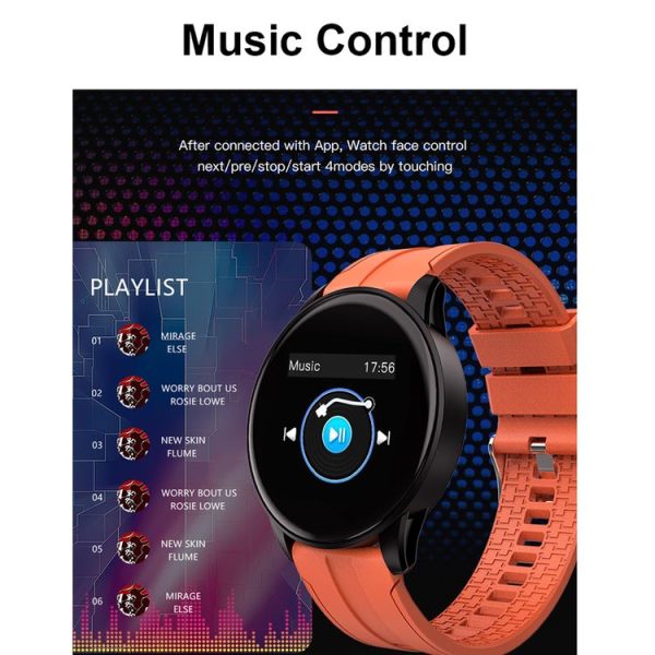 B7 0.96 inch Color Screen Smart Watch, Support Sleep Monitor / Heart Rate Monitor / Blood Pressure Monitor (Orange) - Image 11