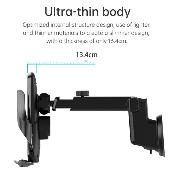 F3 Car Electric Infrared Sensor Wireless Charger Bracket (Red) - Image 12